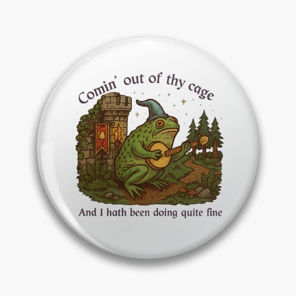 Item preview, Funny Medieval Frog Brightside  designed and sold by creepytoesart.