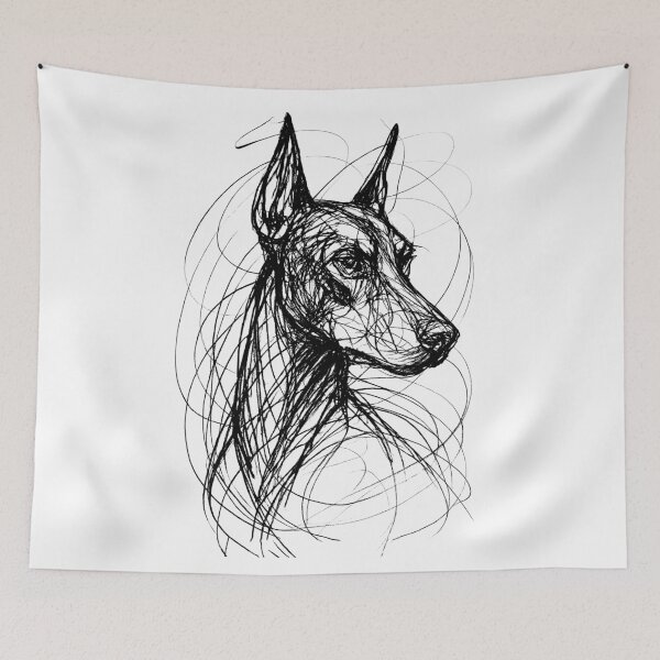 Item preview, Doberman Line Sketch designed and sold by caracatita75.