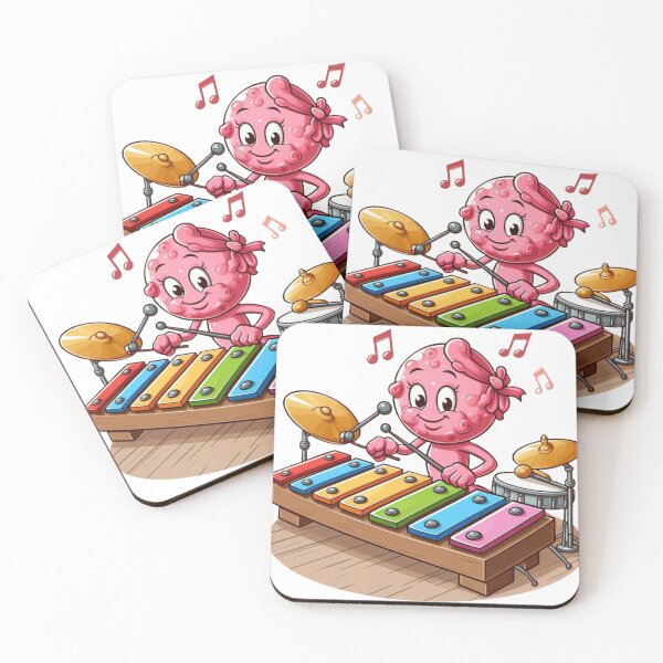 Item preview, Funny figure playing xylophone – Colorful music cartoon design designed and sold by Capus_Artwork.