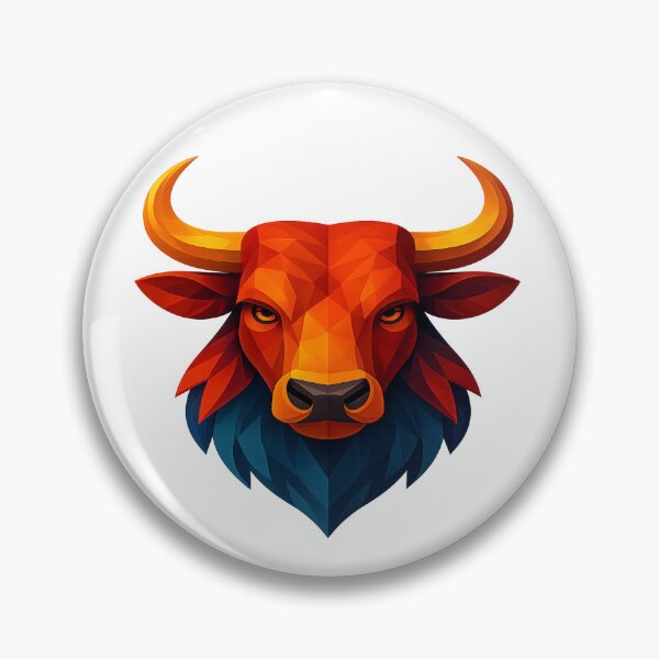 Item preview, Geometric Bull – Power in Every Line designed and sold by PastimeMastery.