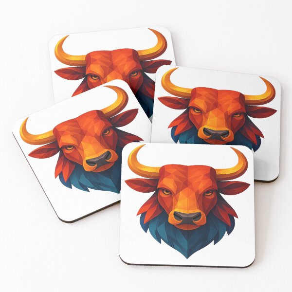 Item preview, Geometric Bull – Power in Every Line designed and sold by PastimeMastery.