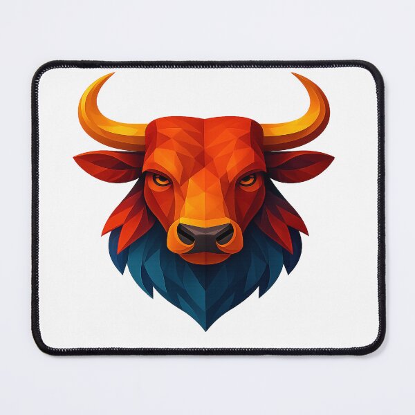 Item preview, Geometric Bull – Power in Every Line designed and sold by PastimeMastery.