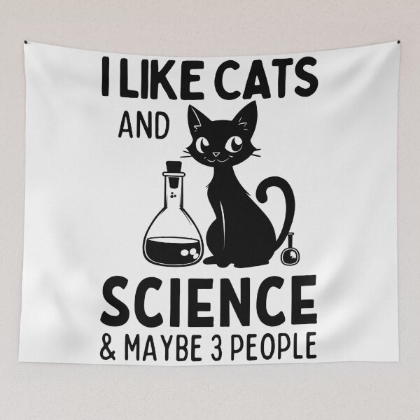 Item preview, I Like Cats And Science Funny Quote designed and sold by Jcat7.
