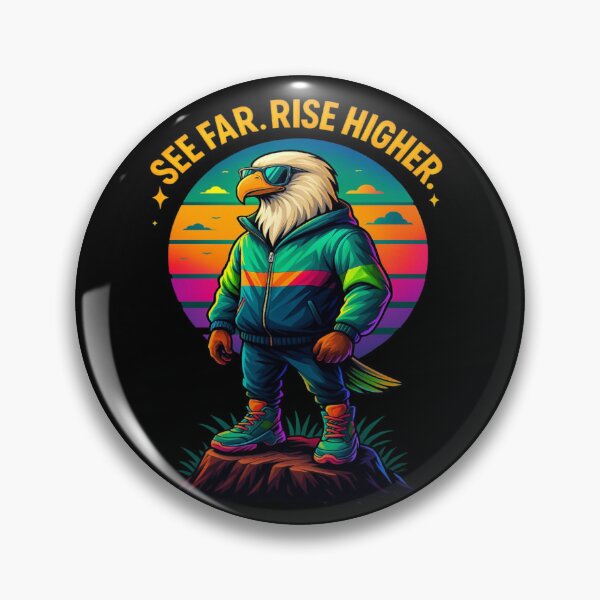 Item preview, "See Far. Rise Higher – Bold Eagle Streetwear Art" designed and sold by DevineCouture.