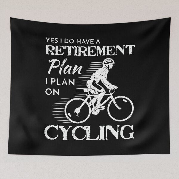 Item preview, Cycling Retirement Plan White Bicycle Distressed designed and sold by LarkDesigns.