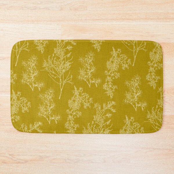 Item preview, Botanical Cottage Woven Look Pattern in Olive Chartreuse designed and sold by kierkegaard.