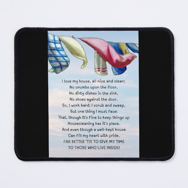 Item preview, House Cleaning Poem, Laundry on Line, Set Priorities, Family Life designed and sold by JoyfulWhimsy.
