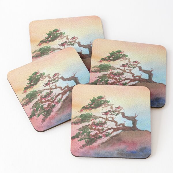 Item preview, Wind Blown Tree in watercolour, bonsai style. designed and sold by Dwyte2U2.
