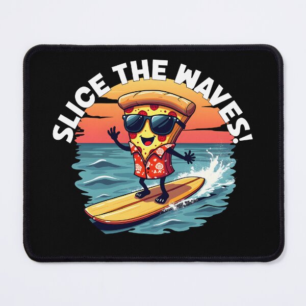 Item preview, Slice the Waves – Surfing Pizza Cartoon Summer designed and sold by Fragy72.