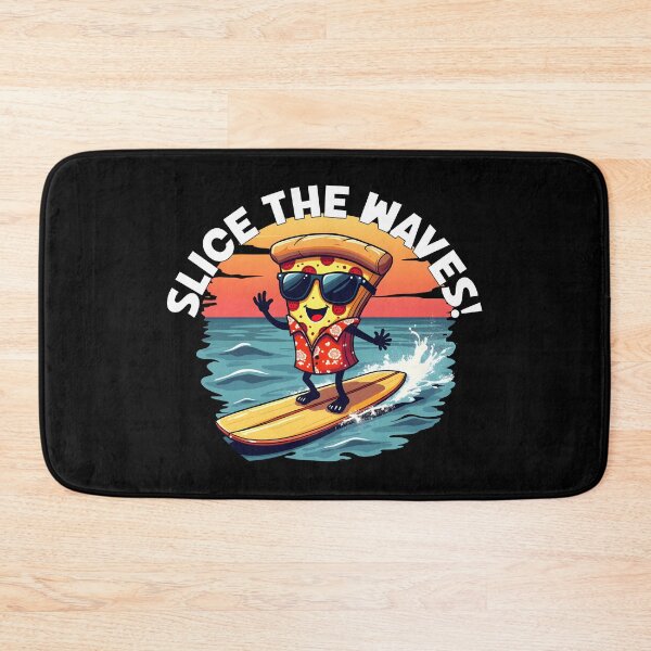 Item preview, Slice the Waves – Surfing Pizza Cartoon Summer designed and sold by Fragy72.