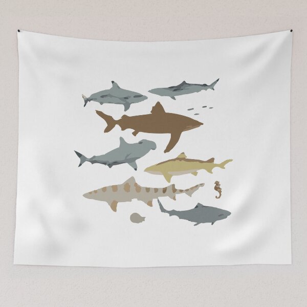 Item preview, Shark Species Toddler, Cute Underwater Ocean Children's, Future Marine Biologist, Natural Boho Adult, Toddler & Youth  designed and sold by DesignDenDo ⭐⭐⭐⭐⭐.