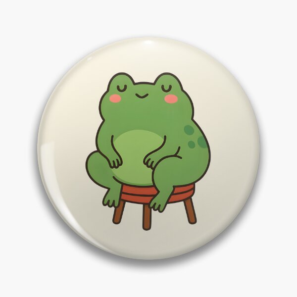 Artikelvorschau, Cute Lazy Frog – Minimal Cartoon Animal Illustration entworfen und verkauft von BenShirtDesign.