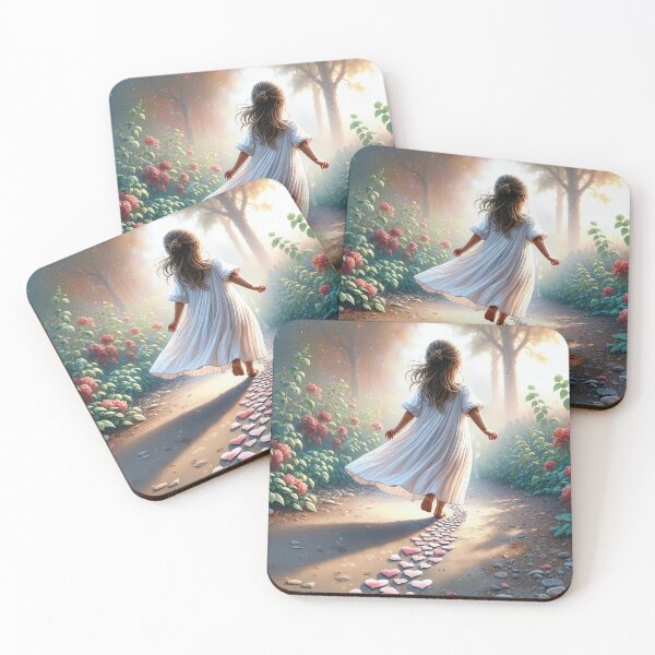 Item preview, Little Girl Running Down a Heart Path designed and sold by Maria Dryfhout.