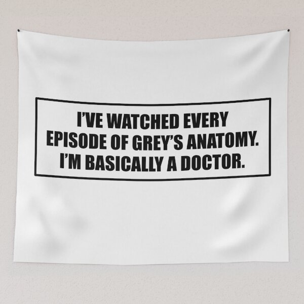 Item preview, grey's anatomy i'm basically a doctor sticker grey's anatomy shirt designed and sold by emking5100.
