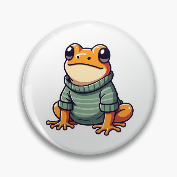 Item preview, Cute Horned Frog Sticker — Funny Kawaii Frog Decal v6 designed and sold by FalistY.