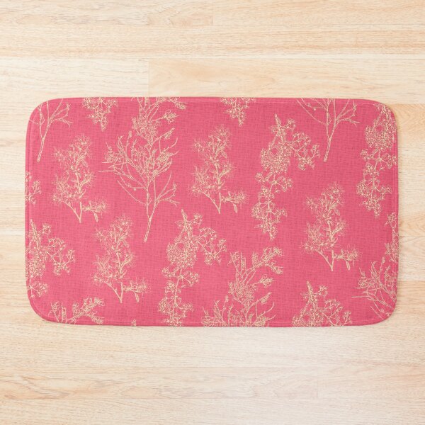 Item preview, Botanical Cottage Woven Look Pattern in Eclectic Pink and Cream designed and sold by kierkegaard.