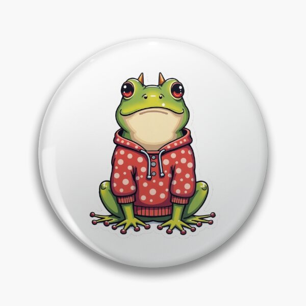 Item preview, Cute Horned Frog Sticker — Funny Kawaii Frog Decal v7 designed and sold by FalistY.