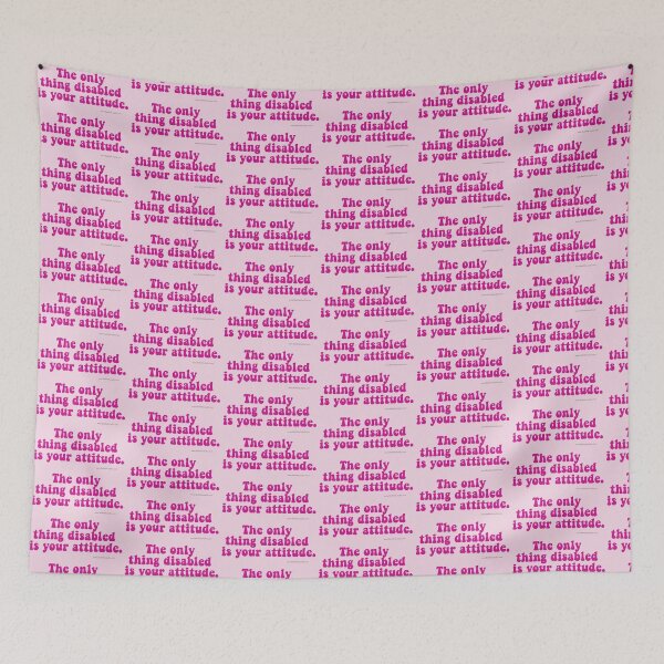 Item preview, The Only Thing Disabled Is Your Attitude. designed and sold by BeALittleJoyful.