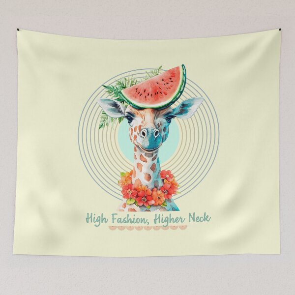 Item preview, Funny Giraffe Fashion Print – High Neck Animal Art designed and sold by LizaRancel.