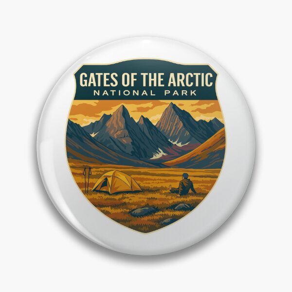 Item preview, Gates of the Arctic National Park Retro Wilderness Sticker designed and sold by Ismeal Von.