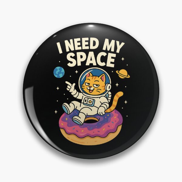 Item preview, I Need My Space - Catstronaut on a Galaxy Donut designed and sold by NULLAZAR.