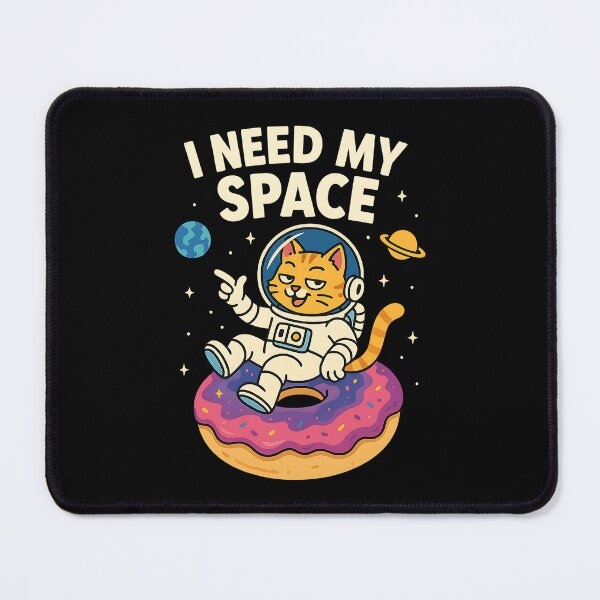 Item preview, I Need My Space - Catstronaut on a Galaxy Donut designed and sold by NULLAZAR.