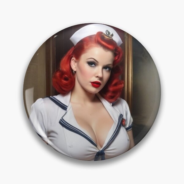 Item preview, Patriotic Pin-Up: Vintage 1940s Coast Guard Beauty designed and sold by MissSaylor.