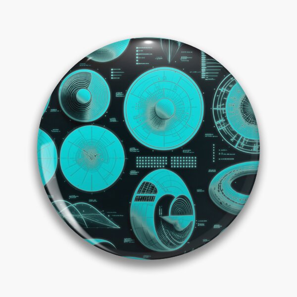 Item preview, Futuristic Sci‑Fi Diagrams Tech Blueprint designed and sold by Jcat7.