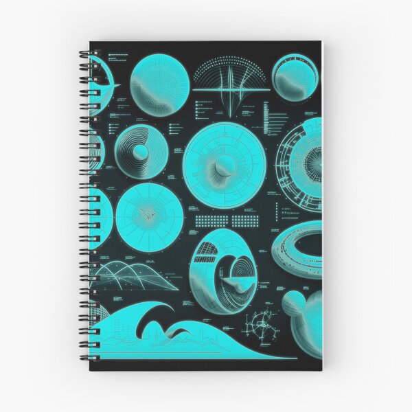 Item preview, Futuristic Sci‑Fi Diagrams Tech Blueprint designed and sold by Jcat7.
