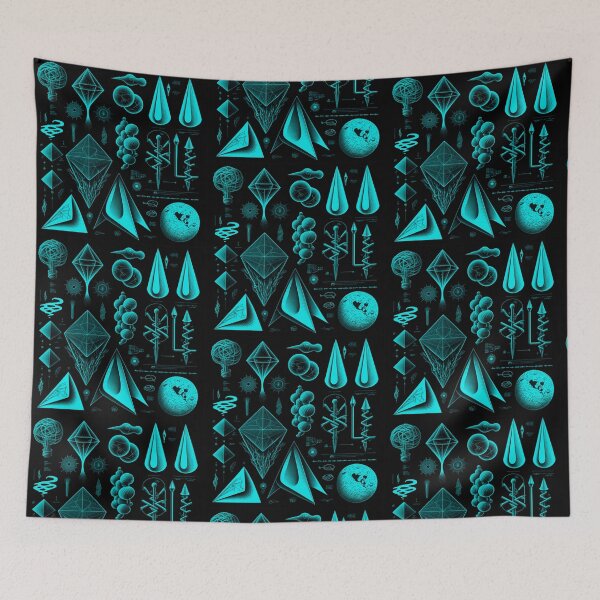 Item preview, Futuristic Sci‑Fi Diagrams Tech Blueprint designed and sold by Jcat7.