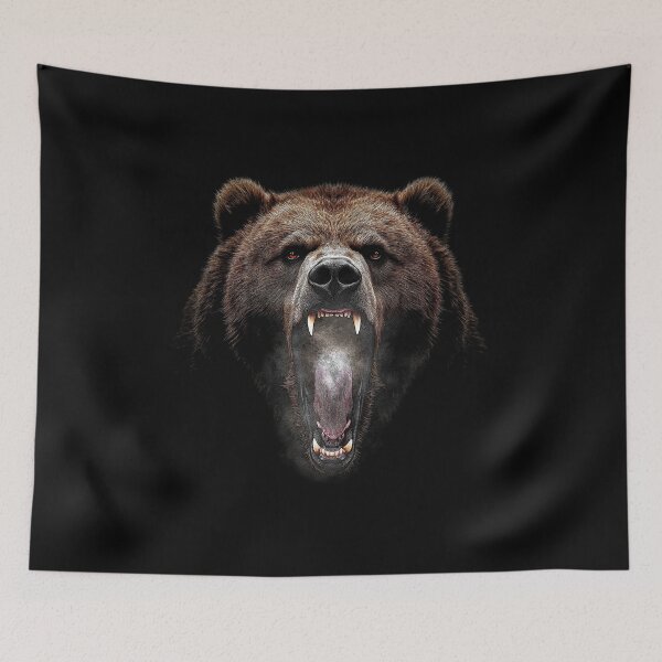 Item preview, Grizzly Bear Hike Camp Vintage Angry Brown Bear designed and sold by JRRTs.