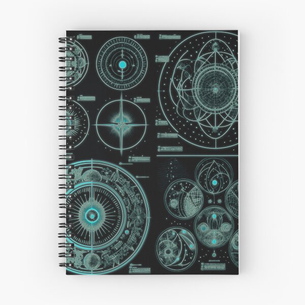 Item preview, Futuristic Sci‑Fi Diagrams Tech Blueprint designed and sold by Jcat7.