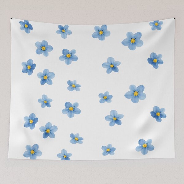 Item preview, Forget Me Not Blue Flowers Watercolor Illustration – Delicate Floral Design designed and sold by PnrArtDesign.