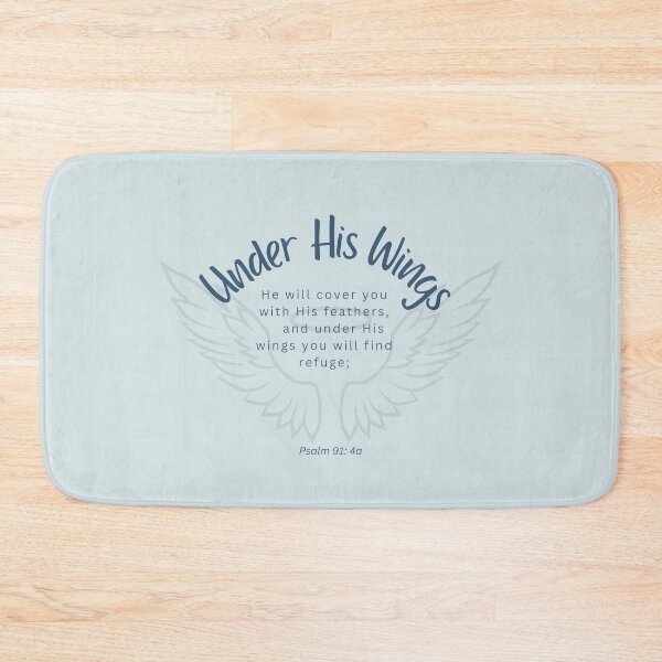 Item preview, Under His Wings – Psalm 91:4 Christian Encouragement Design designed and sold by Liza36designs.