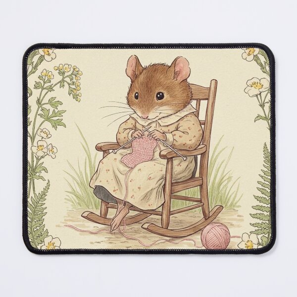 Item preview, The knitting mouse lady designed and sold by Pasteltone.