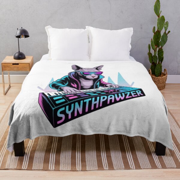 Item preview, Futuristic Sphynx Cat Playing Synthesizer designed and sold by Petpixy.