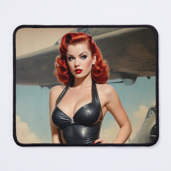 Item preview, Ranks of Romance: Vintage 1940s Military Red Head Pin Up designed and sold by MissSaylor.