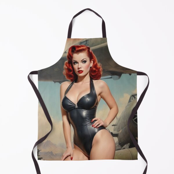 Item preview, Ranks of Romance: Vintage 1940s Military Red Head Pin Up designed and sold by MissSaylor.
