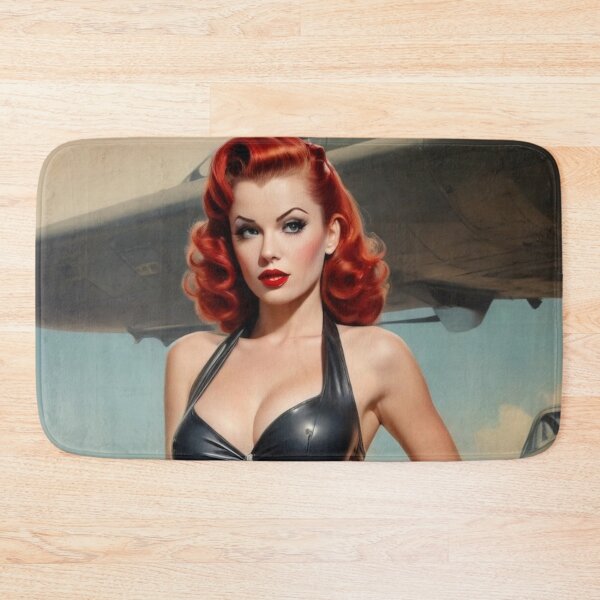 Item preview, Ranks of Romance: Vintage 1940s Military Red Head Pin Up designed and sold by MissSaylor.