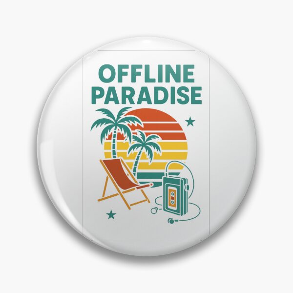 Item preview, Offline Paradise – Retro Sunset Vibes designed and sold by TinyDoodles.