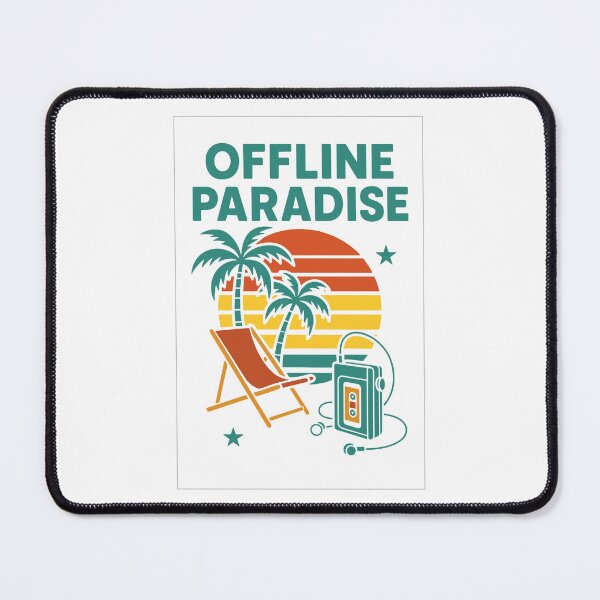 Item preview, Offline Paradise – Retro Sunset Vibes designed and sold by TinyDoodles.