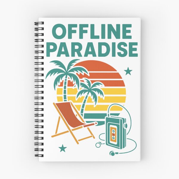 Item preview, Offline Paradise – Retro Sunset Vibes designed and sold by TinyDoodles.