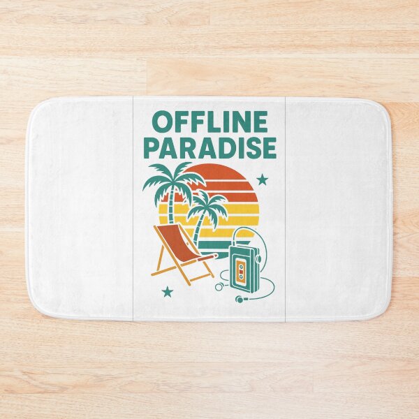 Item preview, Offline Paradise – Retro Sunset Vibes designed and sold by TinyDoodles.