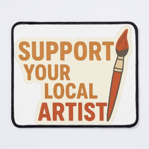 Item preview, Support Your Local Artist – Vintage Paintbrush Sticker designed and sold by The-Onyxx.