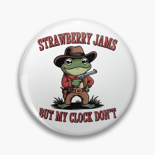 Item preview, Strawberry Jams But My Glock Don't - Cowboy Frog - Country Humor - Funny Western  designed and sold by Moad Fahim.