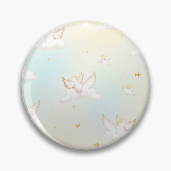 Item preview, Heavenly Drift – Whimsical Cloud & Angelcore Seamless Pattern designed and sold by Simply-Yours.