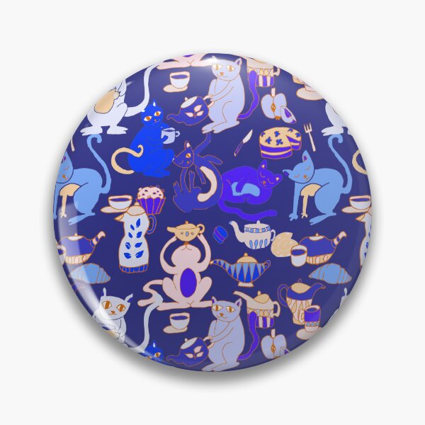Item preview, Cats breakfast tea party	 designed and sold by Alessandro Remo Mazzoni Remotextiles.