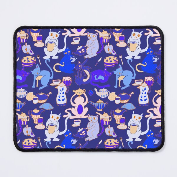 Item preview, Cats breakfast tea party	 designed and sold by Alessandro Remo Mazzoni Remotextiles.