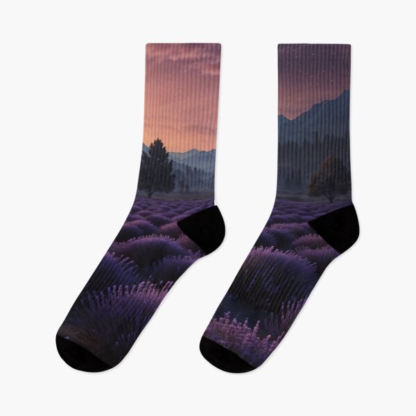 Item preview,  Lavender Sunset Serenity – Dreamy Purple Landscape designed and sold by ArtiQreate.