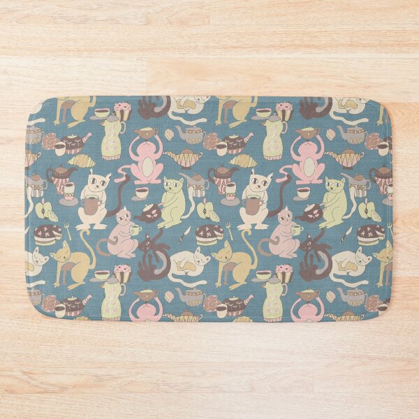 Item preview, Cats breakfast tea party	 designed and sold by Alessandro Remo Mazzoni Remotextiles.